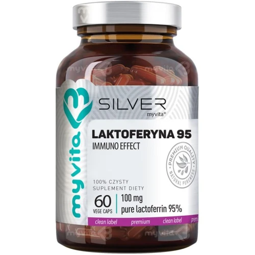 MyVita Silver Laktoferyna 95, 60 kapsułek - Bez sztucznych dodatków i wypełniaczy