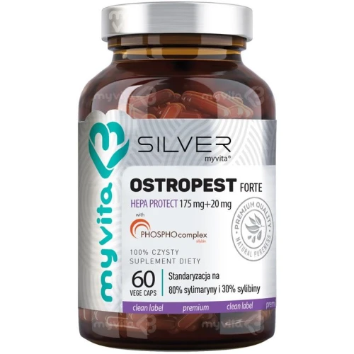 MyVita Silver Ostropest Forte, 60 kapsułek - Ekstrakt z ostropestu standaryzowany na sylimarynę i silibinę