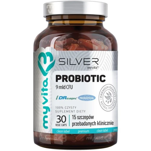 MyVita Silver Probiotic 9 mld, 30 kapsułek - 15 szczepów przebadanych klinicznie