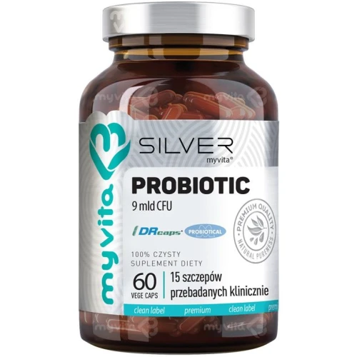 MyVita Silver Probiotic 9 mld, 60 kapsułek - Probiotyk dla dorosłych