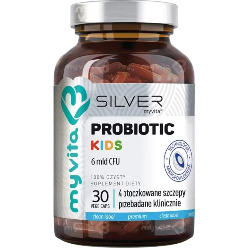 MyVita Silver Probiotic Kids 6 mld, 30 kapsułek - Probiotyk dla dzieci