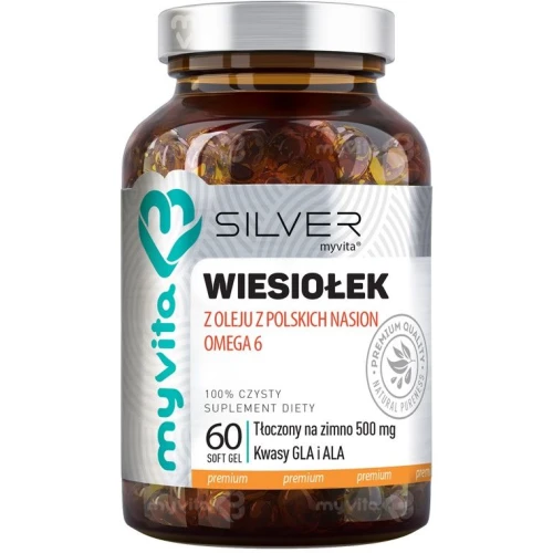 MyVita Silver Wiesiołek, 60 kapsułek - Naturalne źródło Omega 6