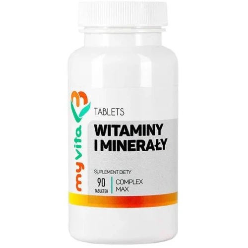 MyVita Witaminy i Minerały Complex Max, 90 tabletek - Kompleks witamin i minerałów z kurkumą
