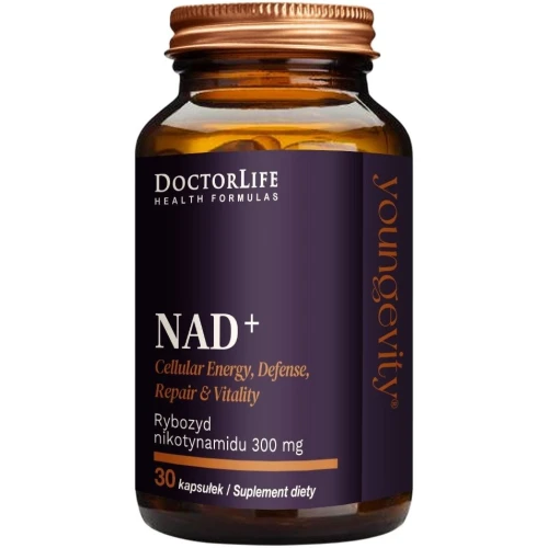 Doctor Life NAD+, 30 kapsułek - Wsparcie metabolizmu energetycznego i układu nerwowego w czystych roślinnych kapsułkach