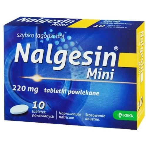 Nalgesin Mini 220 mg, 10 tabletek - Tabletki przeciwbólowe o szybkim działaniu