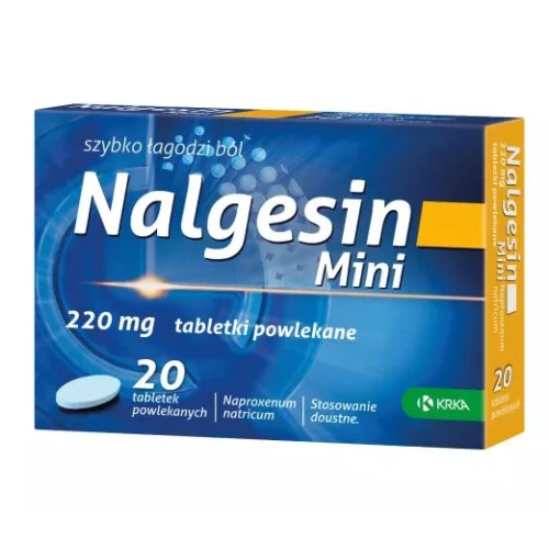 Nalgesin Mini 220 mg, 20 tabletek - Tabletki przeciwbólowe na ból o małym i umiarkowanym nasileniu