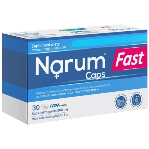 Narum Fast 200 mg, 30 kapsułek - Probiotyk dla dzieci i dorosłych