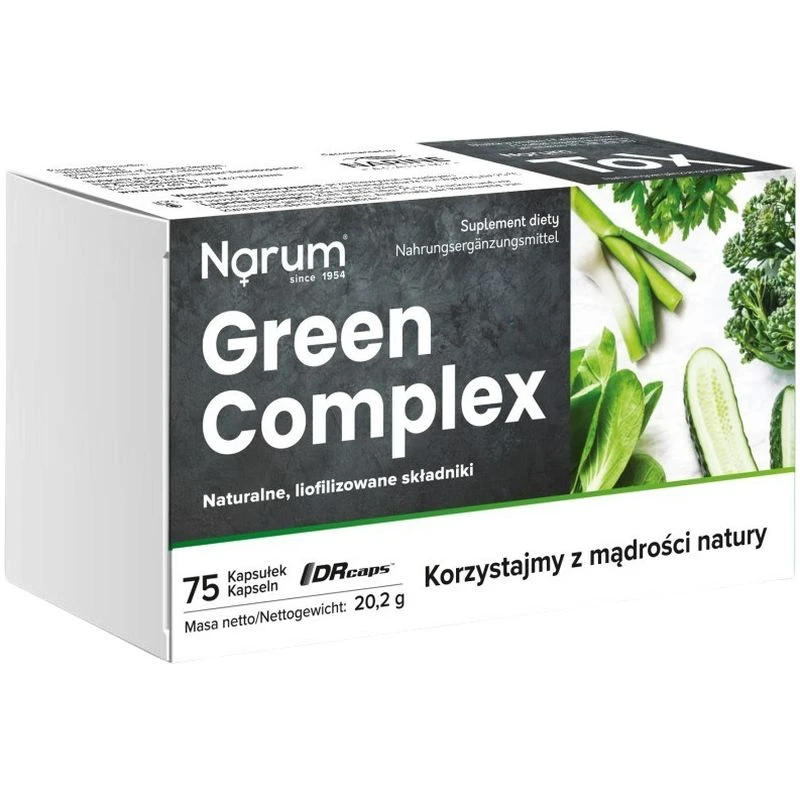 Green Complex, 75 kapsułek - Liofilizowane warzywa i owoce w kapsułkach