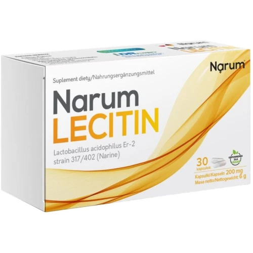 Narum Lecitin 200 mg, 30 kapsułek - Probiotyk z lecytyną