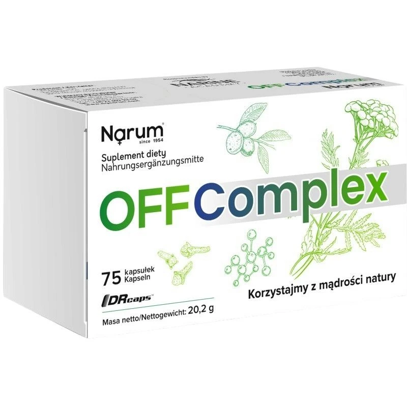 Narum OFFComplex, 75 kapsułek - Postbiotyk z ekstraktami roślinnymi