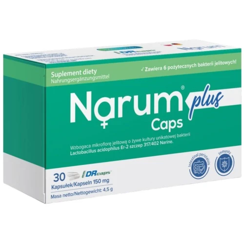 Narum Plus, 30 kapsułek - Uzupełnienie mikrobioty jelitowej