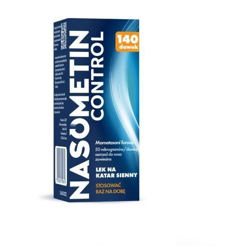 Nasometin Control 50 mcg/dawkę, 140 dawek - Na obrzęk i podrażnienie błony śluzowej nosa