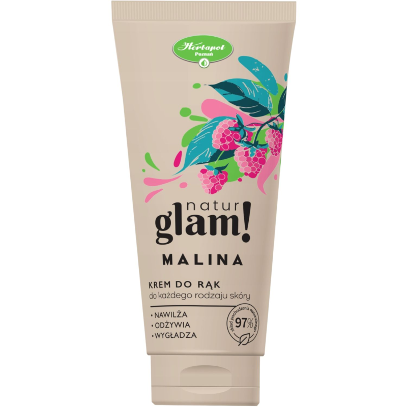 Natur Glam! Malina Krem do rąk, 100 ml - Z naturalnymi składnikami