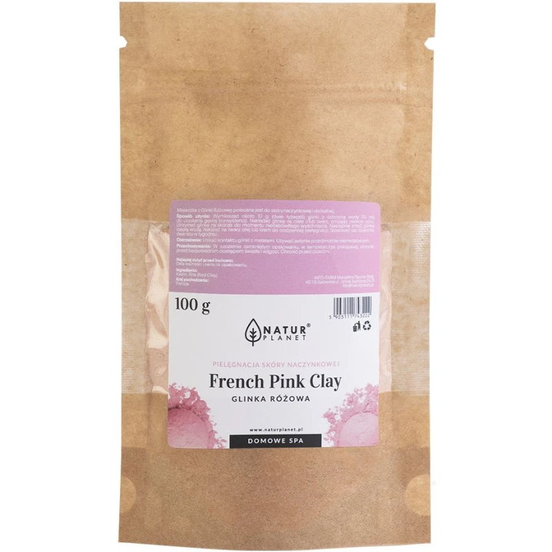 Natur Planet Glinka Różowa, 100 g - Naturalna pielęgnacja skóry wrażliwej