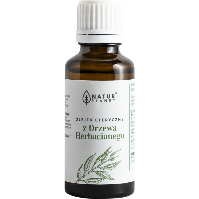 Natur Planet Olejek z Drzewa Herbacianego, 30 ml - Olejek eteryczny o właściwościach przeciwbakteryjnych