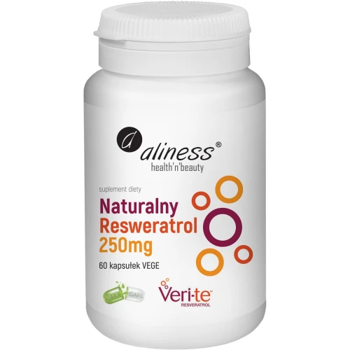 Aliness Naturalny Resweratrol 250 mg, 60 kapsułek
