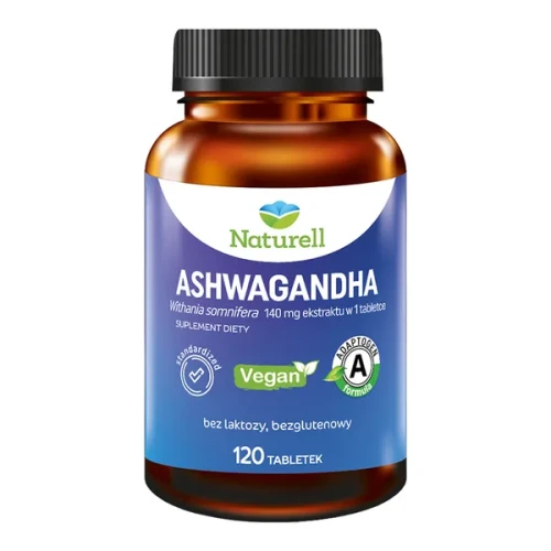 Naturell Ashwagandha, 120 tabletek - Standaryzowany ekstrakt z witanolidami