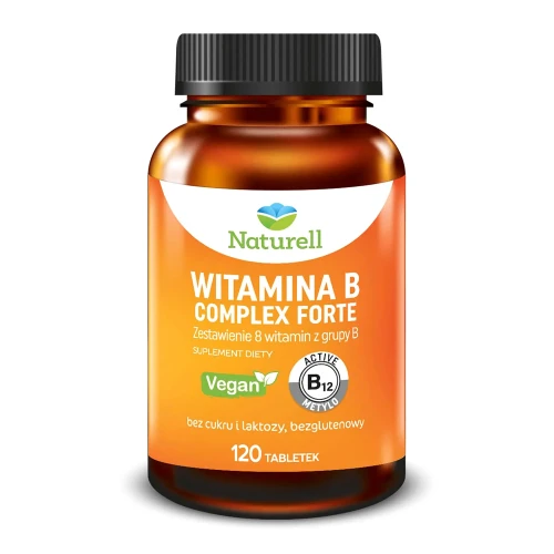 Naturell Witamina B Complex Forte, 120 tabletek - Kompozycja 8 witamin z grupy B