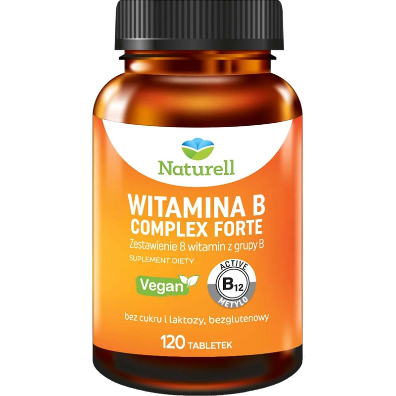 Naturell Witamina B Complex Forte, 120 tabletek - Kompozycja 8 witamin z grupy B