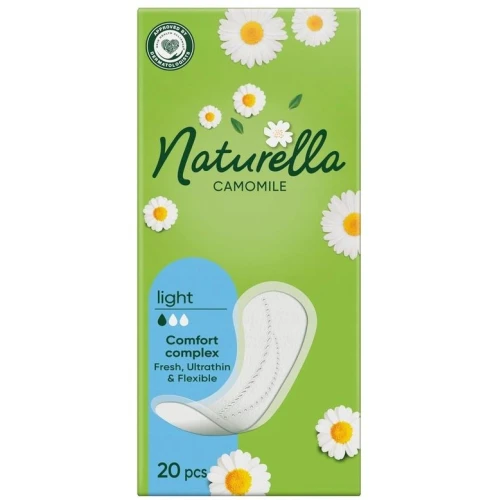 Naturella Light Camomile Wkładki higieniczne, 20 sztuk - Oddychające i elastyczne, codzienna świeżość