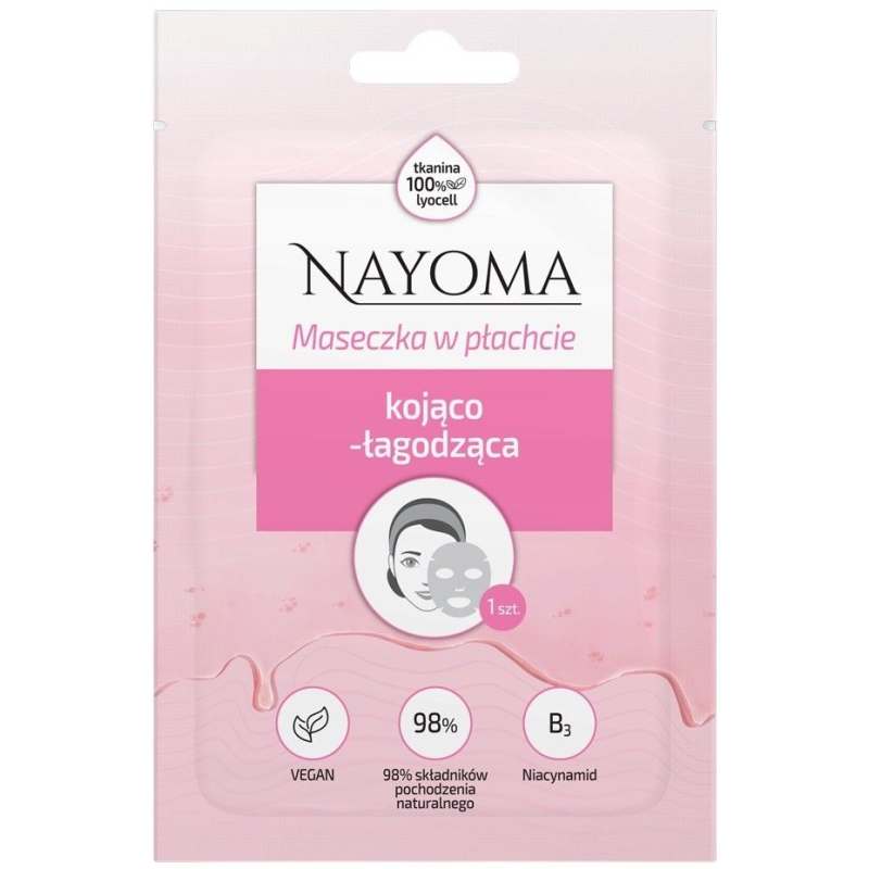 Nayoma Maseczka kojąco-łagodząca w płachcie, 1 sztuka - Do skóry suchej i podrażnionej