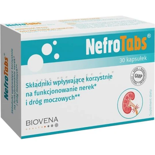 NefroTabs, 30 kapsułek  - Z wyciągami ziołowymi, które korzystnie wpływają na funkcjonowanie dróg moczowych i nerek
