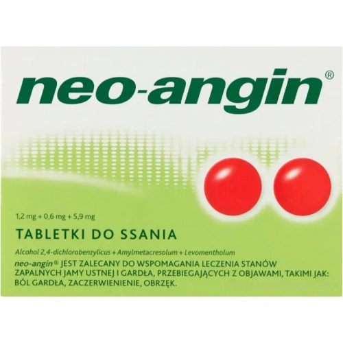 Neo-angin, 36 tabletek do ssania - Na stan zapalny jamy ustnej i gardła