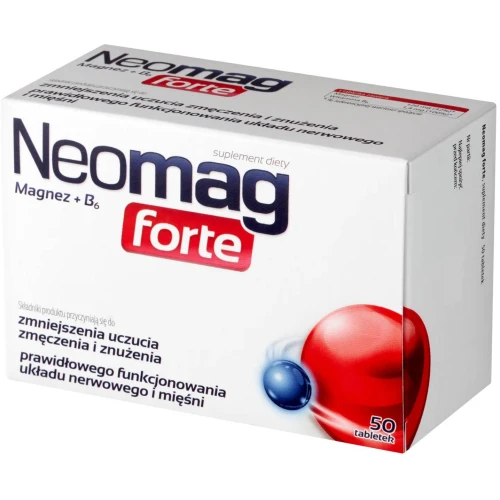 Neomag Forte, 50 tabletek - Suplement diety z magnezem.