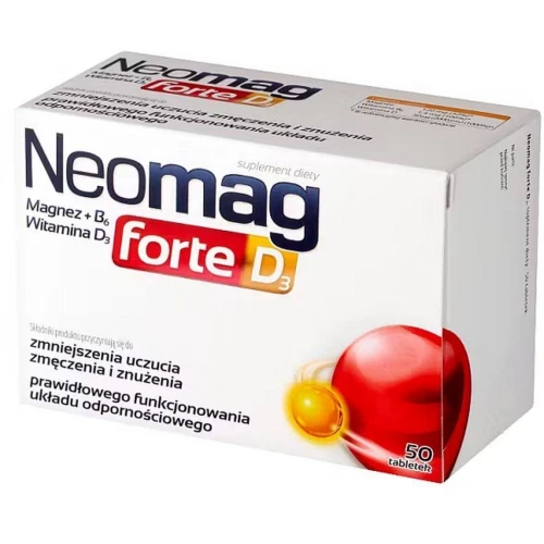 Neomag Forte D3, 50 tabletek - Z magnezem i witaminą D3