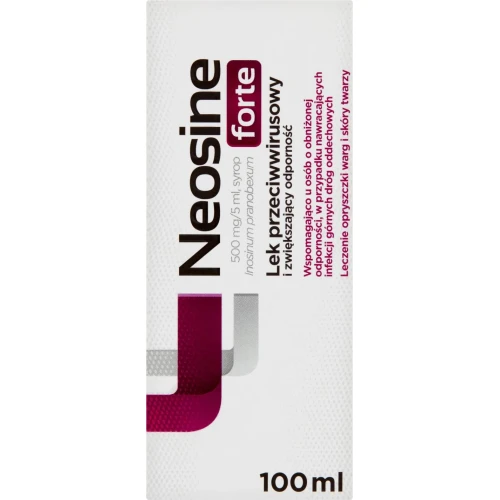 Neosine forte, 500 mg/ 5 ml, syrop 100 ml - Inosinum pranobexum 500 mg/5 ml, syrop