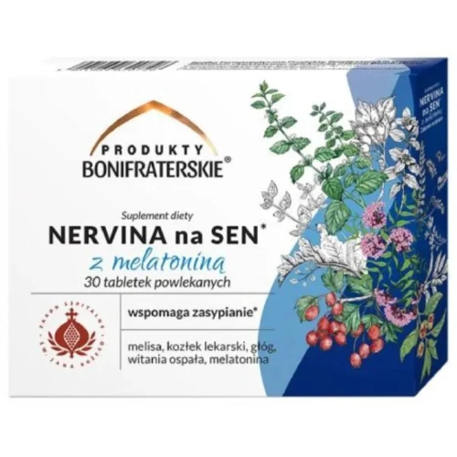Nervina Na Sen z Melatoniną, 30 tabletek - Tabletki na bezsenność