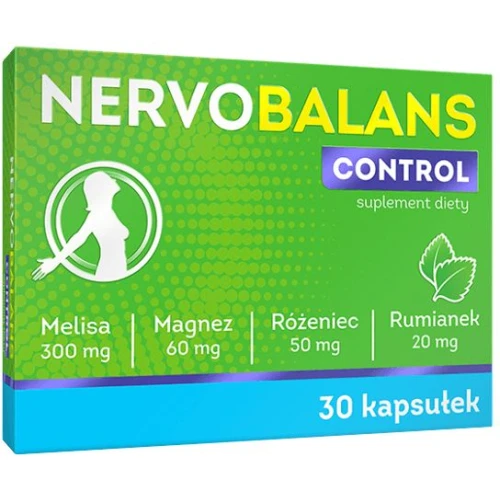 Nervobalans Control, 30 kapsułek - Ekstrakty roślinne z magnezem oraz witaminami z grupy B