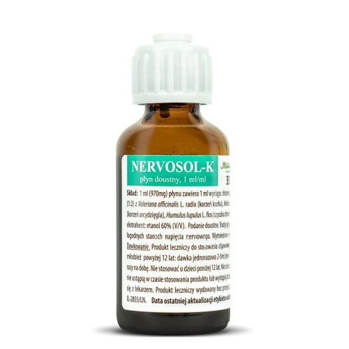 Nervosol-K Płyn doustny, 35 ml - Lek uspokajający ziołowy