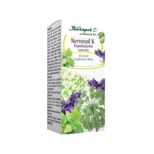 Nervosol K Uspokojenie, 30 tabletek - Ziołowe tabletki na stres