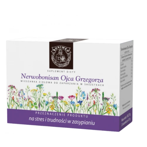 Nerwobonisan Ojca Grzegorza, 25 saszetek - Na stres i trudności w zasypianiu