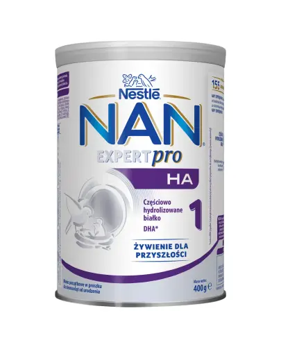 Nestle NAN Expert Pro HA 1 Mleko początkowe dla niemowląt od urodzenia, 400 g - Bezpieczeństwo i wsparcie odporności od pierwszych dni życia
