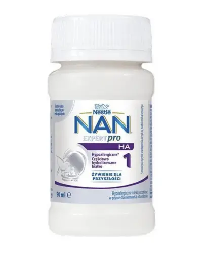 Nestle NAN Expert Pro HA 1 Mleko od urodzenia, 90 ml -  W płynie dla zdrowych niemowląt od urodzenia