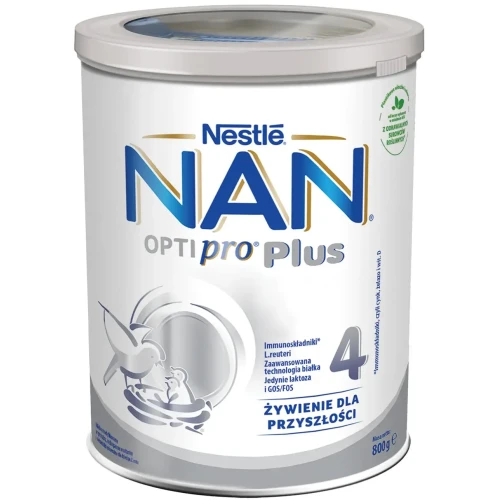 Nestle NAN Optipro Plus 4, produkt na bazie mleka, 800 g - Dla dzieci po 2. roku życia 