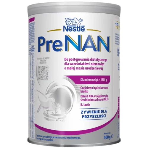 Nestlé Prenan Mleko dla wcześniaków, 400 g - Mleko wzbogacone DHA, ARA i probiotykami dla wcześniaków