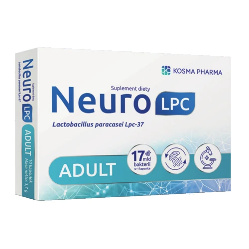 NeuroLPC Adult, 20 kapsułek - Psychobiotyk wspiera dobry nastrój i samopoczucie psychiczne