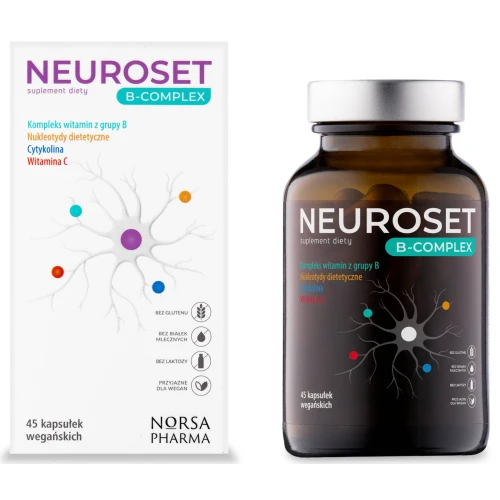 Neuroset B-Complex, 45 kapsułek - Wsparcie układu nerwowego