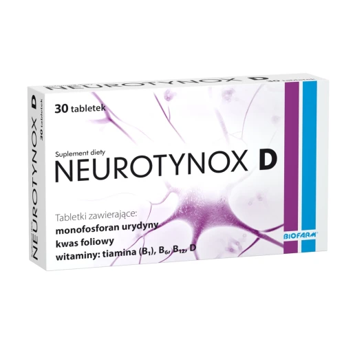 Neurotynox D, 30 tabletek - Kompozycja monofosforanu urydyny i witamin z grupy B 