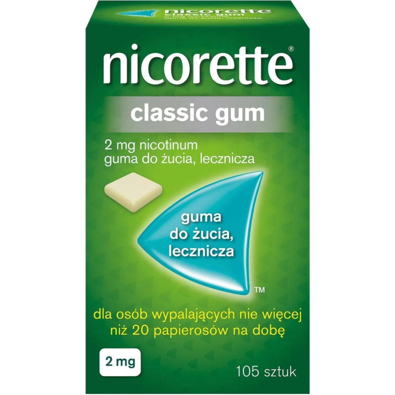 Nicorette Classic Gum 2 mg, 105 gum - Nicotinum 2 mg