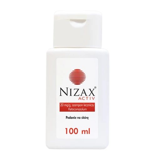 Nizax Activ 20 mg/g Szampon leczniczy, 100 ml - Szampon z ketoconazolem na grzybicę skóry