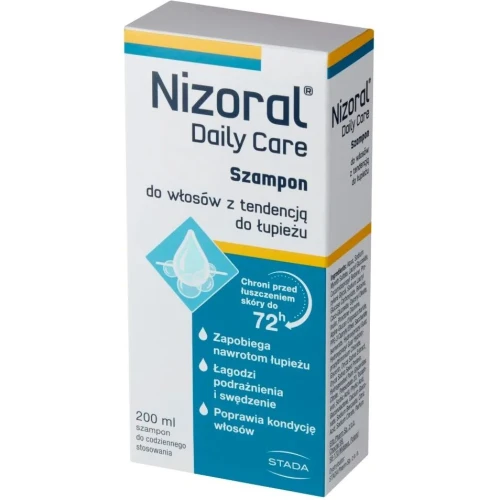 Nizoral Daily Care Przeciwłupieżowy szampon do włosów, 200 ml - Codzienna ochrona i komfort skóry głowy