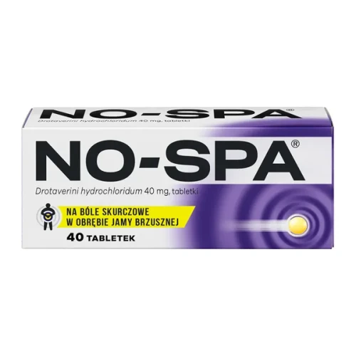 No-Spa, 40 mg, 40 tabletek - Zmniejsza ból i  bolesne skurcze w jamy brzusznej 