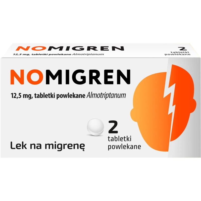 Nomigren, 2 tabletki powlekane - Migrena z aurą lub bez aury