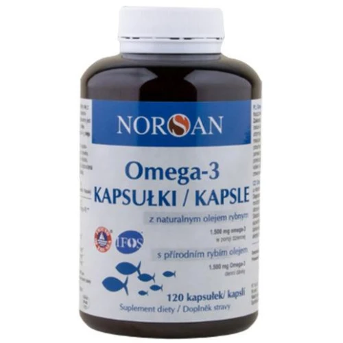 Norsan Omega-3, 120 kapsułek - Z olejem rybim i ekstraktem z rozmarynu