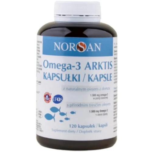 Norsan Omega-3 Arktis, 120 kapsułek - Z olejem z dorsza arktycznego i ekstraktem z rozmarynu