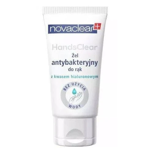 Novaclear Hands Clear żel antybakteryjny do rąk, 50 ml - Żel, bez użycia wody z kwasem hialuronowym
